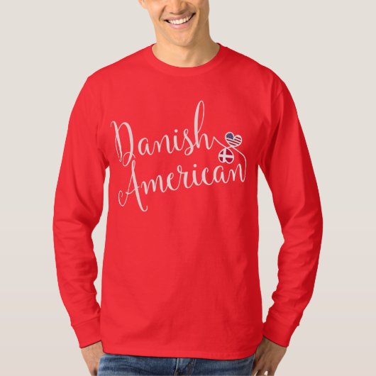 Danish American Entwinted Hearts T - Shirt, Dänema T-Shirt (Vorderseite)