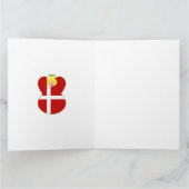 Danish Angel Christmas Flag Personalisiert Karte (Innenseite)