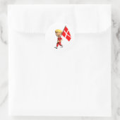 Danish Boy Runder Aufkleber (Tasche)