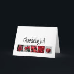 Danish Christmas Card - Glædelig Jul Feiertagskarte<br><div class="desc">Erstellt aus einem Original Studio Porto Sabbia Foto! Diese Weihnachtskarte ist auch für verschiedene Familienbeziehungen,  für alle US-Staaten und in einigen nicht-englischen Sprachen erhältlich. Füge deinen eigenen Vers hinzu.</div>