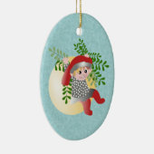 Danish Christmas Elf Keramikornament (Rechts)