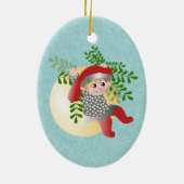 Danish Christmas Elf Keramikornament (Hinten)