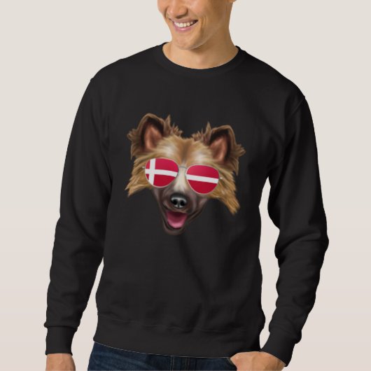 Danish Flag Australian Cattle Dog Dog Denmark Pock Sweatshirt (Vorderseite)