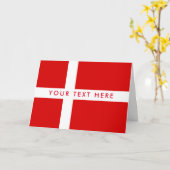 Danish flag custom greeting card for Denmark Karte (Gelbe Blume)
