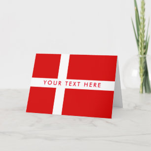 Danish flag custom greeting card for Denmark Karte