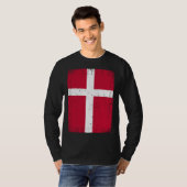 Danish Flag Denmark T-Shirt (Vorne ganz)