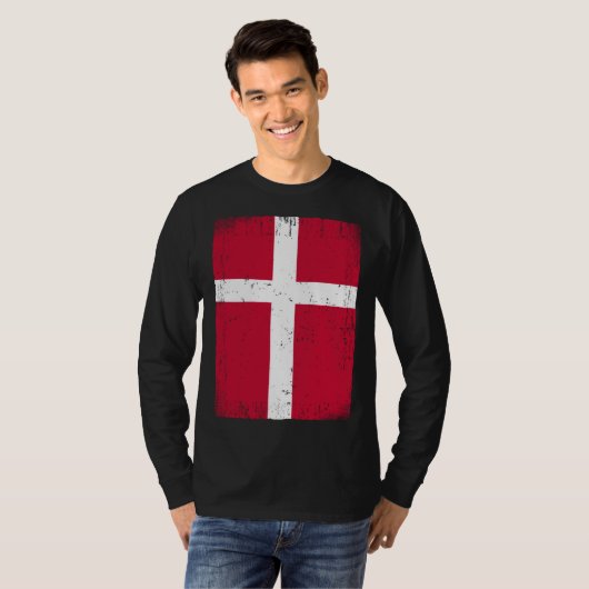 Danish Flag Denmark T-Shirt (Vorne ganz)