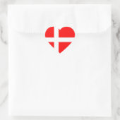 DANISH FLAG Herz-Aufkleber (Tasche)