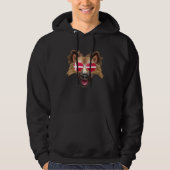 Danish Flag Icelandic Sheepdog Dog Denmark Pocket Hoodie (Vorderseite)