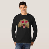 Danish Flag Italian Greyhound Dog Denmark Pocket T-Shirt (Vorne ganz)