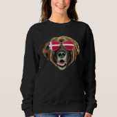 Danish Flag Leonberger Dog Denmark Pocket Sweatshirt (Vorderseite)