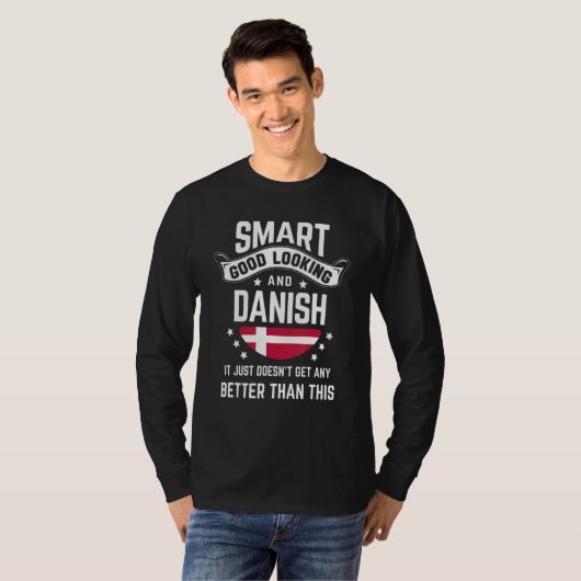 Danish Flag Native Pride Denmark Danish Roots T-Shirt (Vorne ganz)