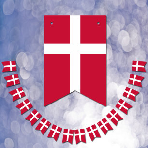 Danish Flag & Party Denmark Banners / Weddings Wimpelkette