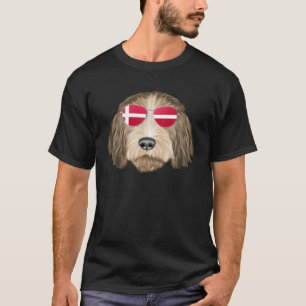 Danish Flag Petit Basset Griffon Vendeen Dog Denma T-Shirt