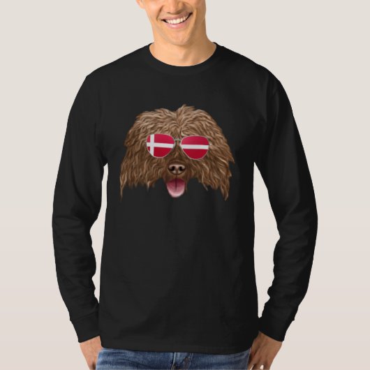 Danish Flag Soft Coated Wheaten Terrier Dog Denmar T-Shirt (Vorderseite)