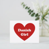 Danish Girl Postkarte (Stehend Vorderseite)