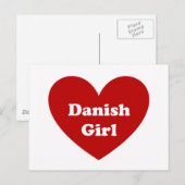 Danish Girl Postkarte (Vorne/Hinten)