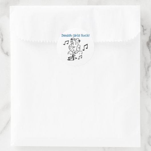 Danish Girls Rock Runder Aufkleber (Tasche)