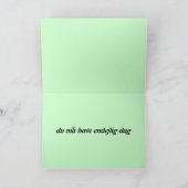 Danish Happy Birthday Card Karte (Innenseite)