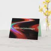 Danish Happy Birthday Card Karte (Gelbe Blume)