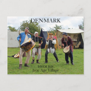 Danish Hvolris Iron Age Village Postkarte
