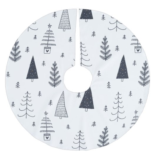 Danish Hygee Blue Weihnachtsbaumzubehör Polyester Weihnachtsbaumdecke (Vorderseite)