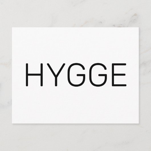Danish Hygge Black and White Postkarte (Vorderseite)