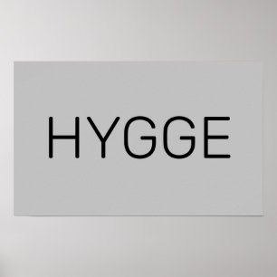 Danish Hygge Black und Gray Poster