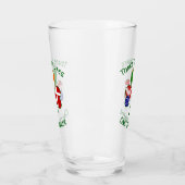 Danish Irish American Flags Shamrock Personalized  Glas (Links)