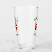 Danish Irish American Flags Shamrock Personalized  Glas (Rechts)