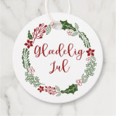 Danish Merry Christmas, Glæjul, Custom Geschenkanhänger (Vorderseite)