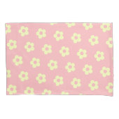 Danish Pastel Pink Yellow Niedlich Daisy Muster Kissenbezug (Vorderseite-Links)