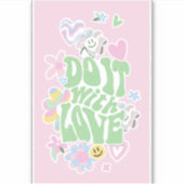 DANISH PASTEL RETRO MACHEN SIE ES MIT LIEBE AUFKLEBER (Vorderseite)