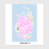 DANISH PASTEL RETRO VERGESSEN NICHT ZU LEBEN AUFKLEBER (Blatt)