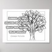 Danish Proverb Coloring Poster (Vorne)