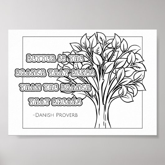 Danish Proverb Coloring Poster (Vorne)