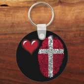 Danish touch fingerprint flag schlüsselanhänger (Vorderseite)