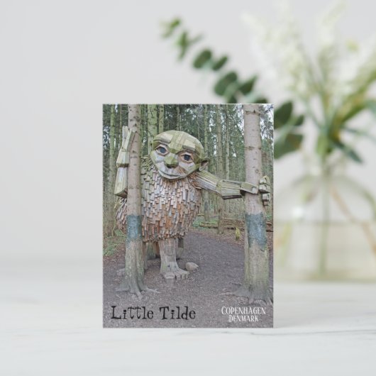 Danish Troll Traveling Postcard! Postkarte (Stehend Vorderseite)