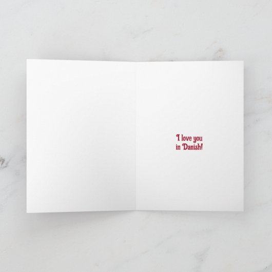 Danish Valentine Feiertagskarte (Innenseite)
