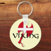 Danish Viking Denmark flagge Ax Schlüsselanhänger (Vorderseite)