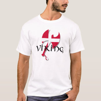 Danish Viking Denmark flagge Ax T-Shirt