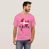 Danish Viking Denmark flagge Ax T-Shirt (Vorne ganz)
