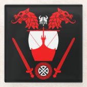 Danish Viking Glasuntersetzer (Vorderseite)