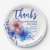 💍 Dank an Cornflowers und Lavender Pappteller (Vorderseite)