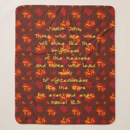 Dank an den Pastor Herbstblätter Schrift Sherpadecke