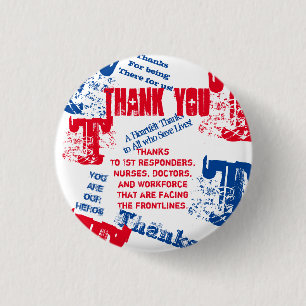 DANK AN DIE ÄRZTE, KRANKENSCHWESTERN & ERSTHELFER BUTTON