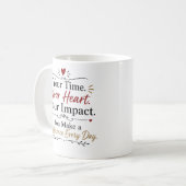 Dank an die Freiwilligen – Danke Kaffeetasse (Vorderseite Links)