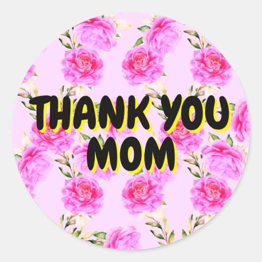 Dank an die Mütter | Rosenkleber Runder Aufkleber (Vorderseite)