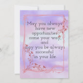 Dank an die Unterstützung Einladung (Rückseite)