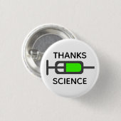 Dank an die Wissenschaft Button (Vorne & Hinten)